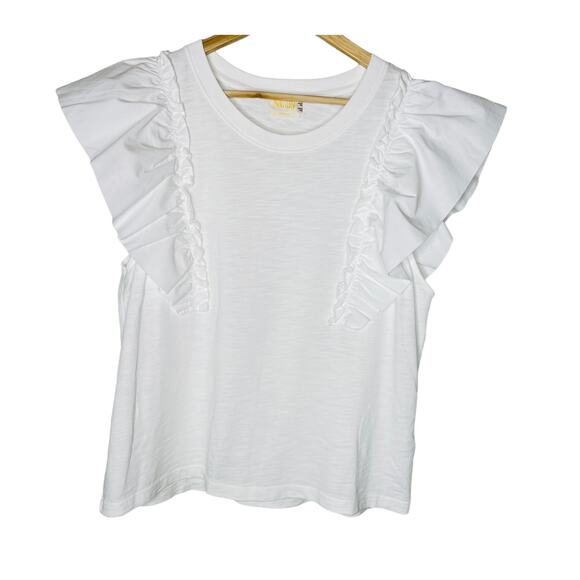 Nation Ltd. White Ruffle Sleeveless Top - Picture 2 of 9